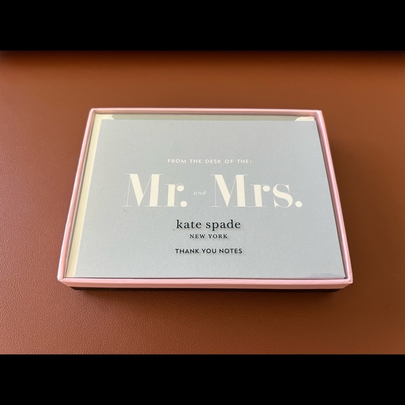 Kate Spade Mr and Mrs Thank You Cards - Picture 1 of 2